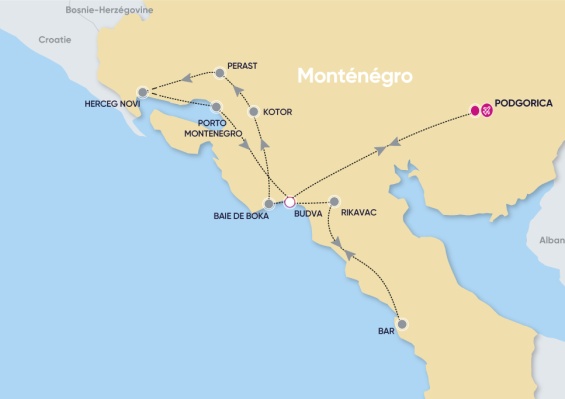 Autotour Les Perles du Sud du Monténégro & extension au Ôclub Experience Vile Oliva Petrovac 4* Autotour Les Perles du Sud du Monténégro & extension au Ôclub Experience Vile Oliva Petrovac 4*