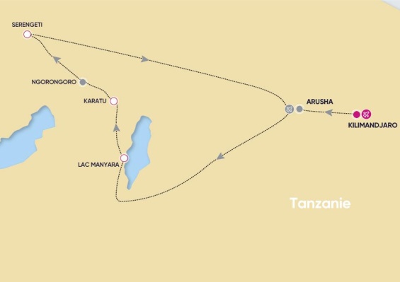 Circuit Kilimandjaro, Ngorongoro, Lac Manyara & Serengeti Circuit Kilimandjaro, Ngorongoro, Lac Manyara & Serengeti