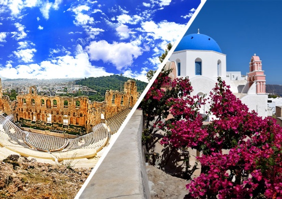Combiné Athènes & île de Santorin 2* ou 3* Combiné Athènes & île de Santorin 2* ou 3*