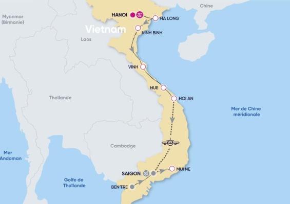 Circuit Incontournables du Nord au Sud Vietnam & plage 4* & 5* Circuit Incontournables du Nord au Sud Vietnam & plage 4* & 5*